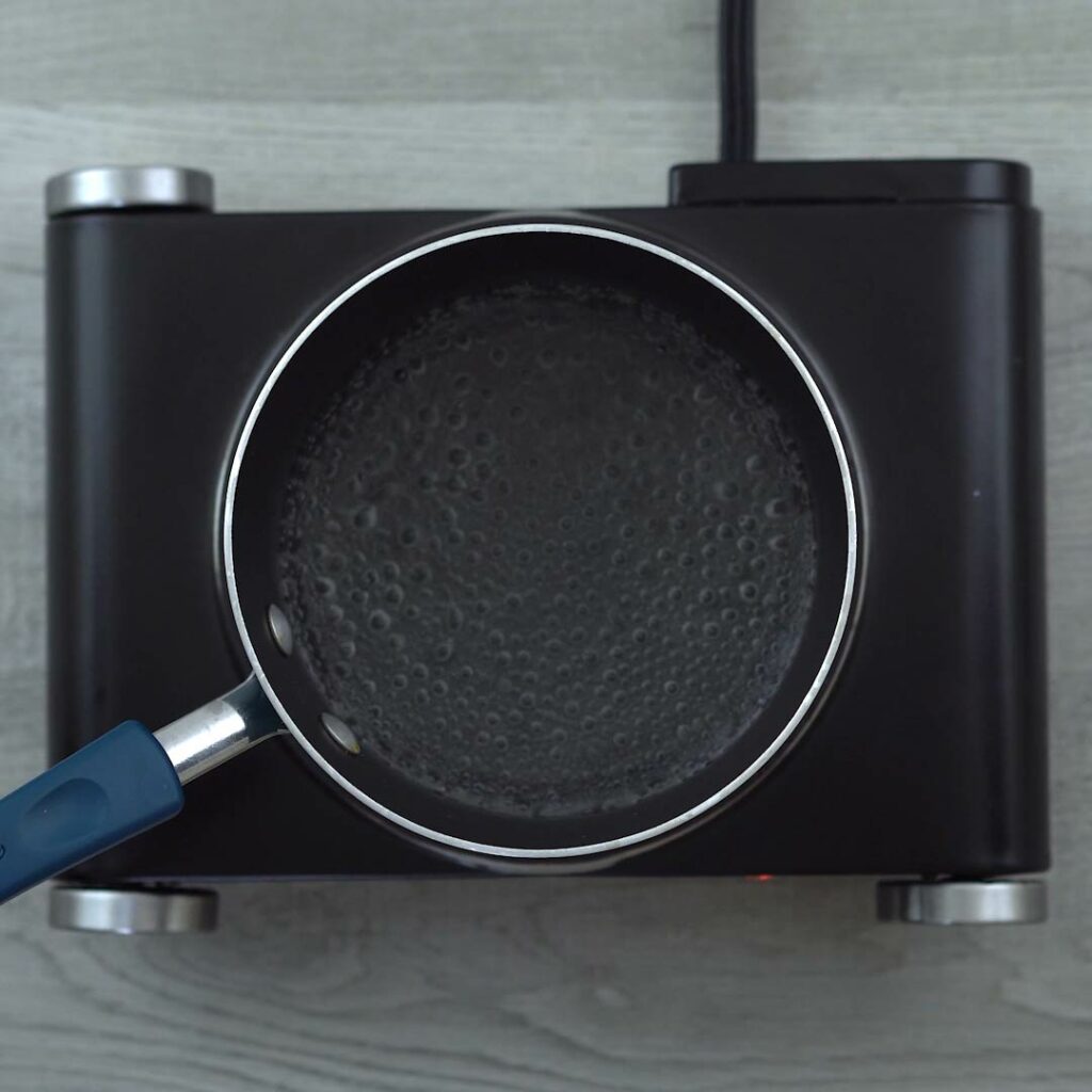 water boiling in saucepan