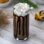 Chocolate milkshake in a glass