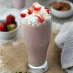 Strawberry Milkshake in a glass