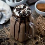 Frozen Hot Chocolate in a glass
