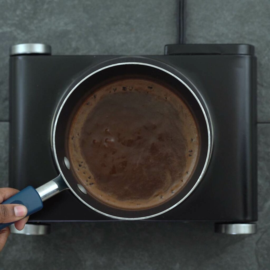 Hot Chocolate in a sauce pan
