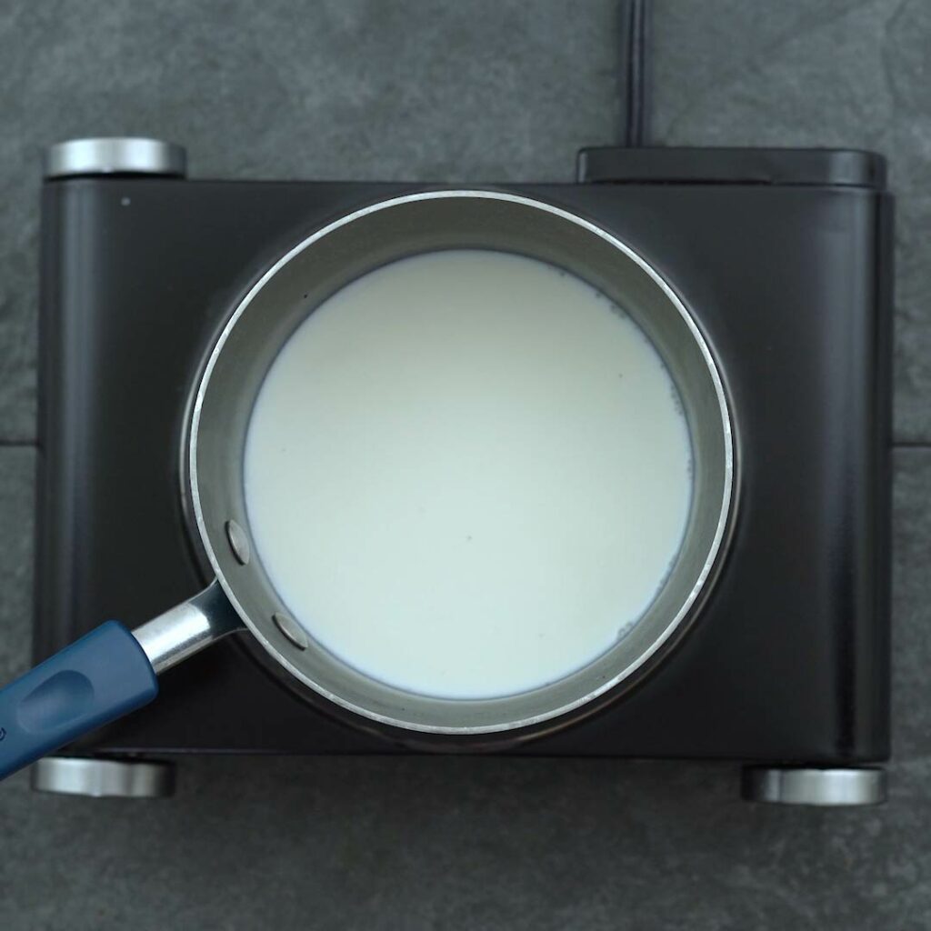 Warm Milk in saucepan