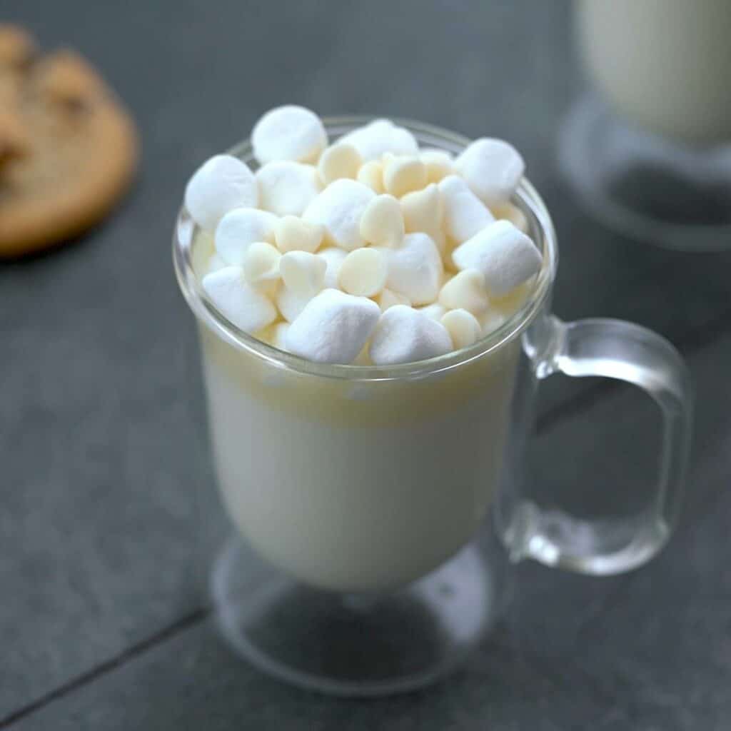 Hot White Chocolate is served
