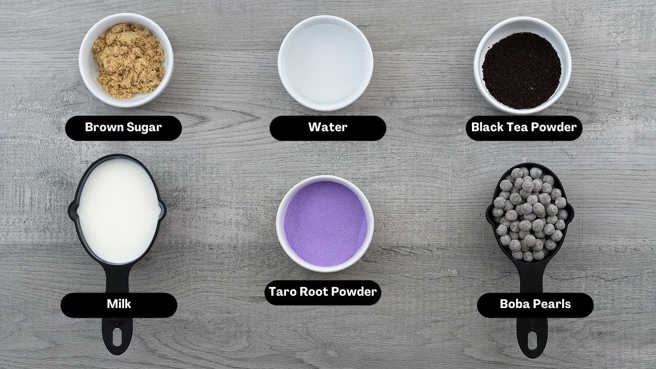Taro Milk Tea Ingredients