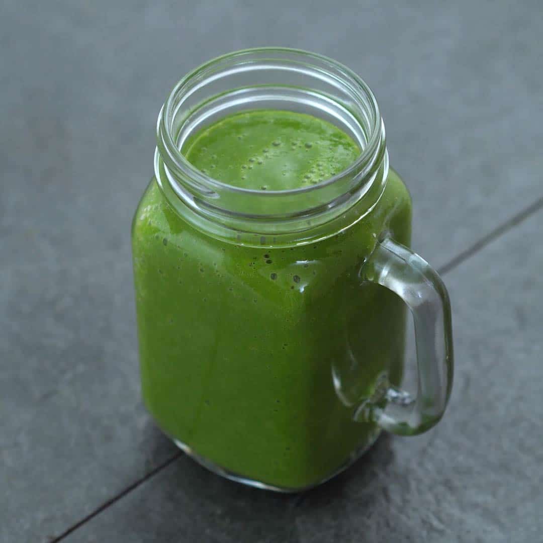 Healthy Green Smoothie served in a mug