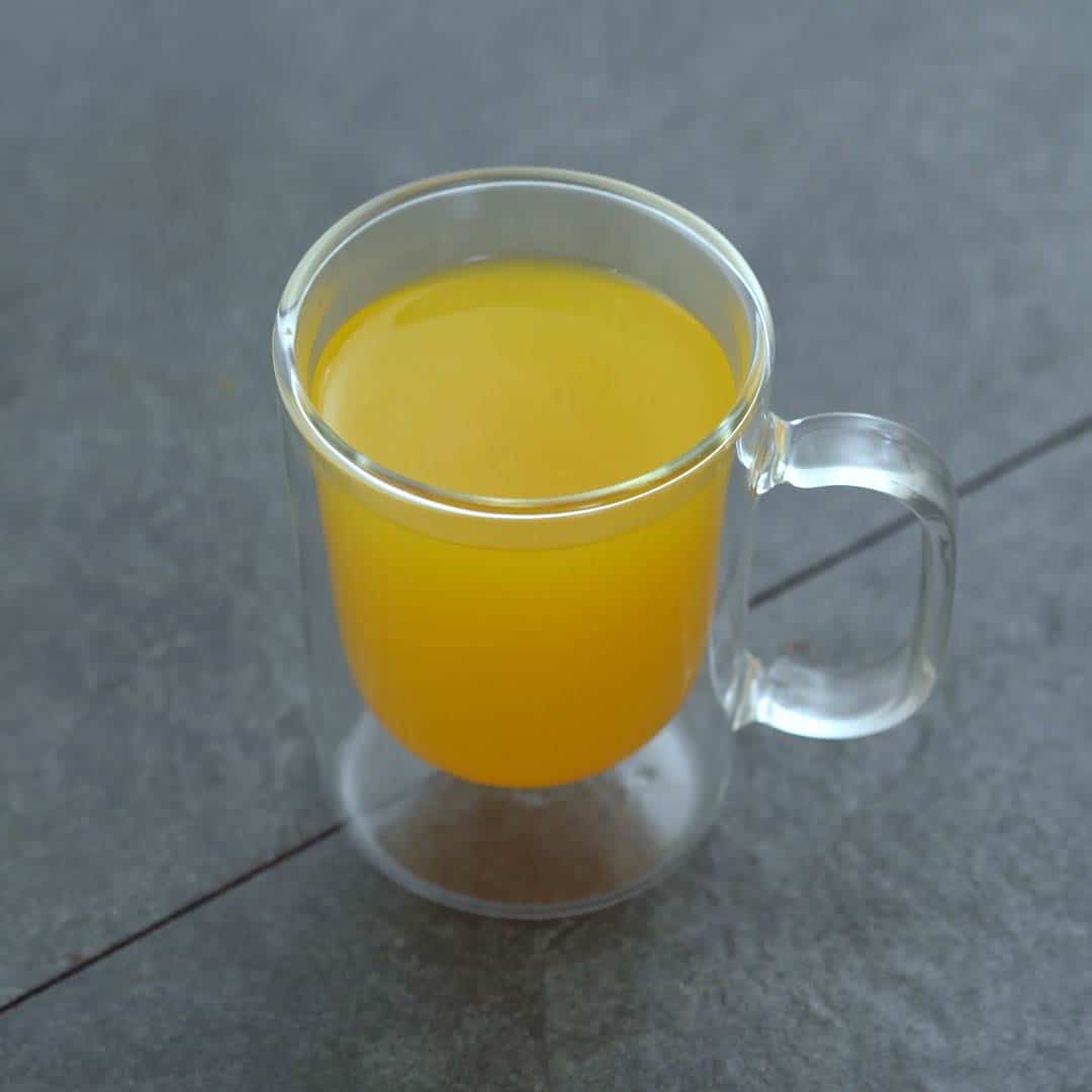 Healthy Homemade Turmeric Tea in a glass
