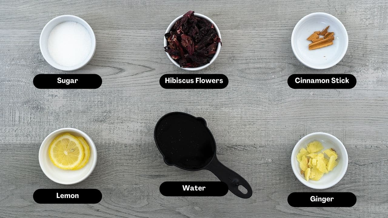 Hibiscus Tea (Agua De Jamaica) Ingredients
