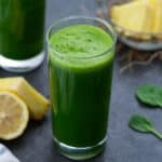 Fresh Green Juice in a serving glass