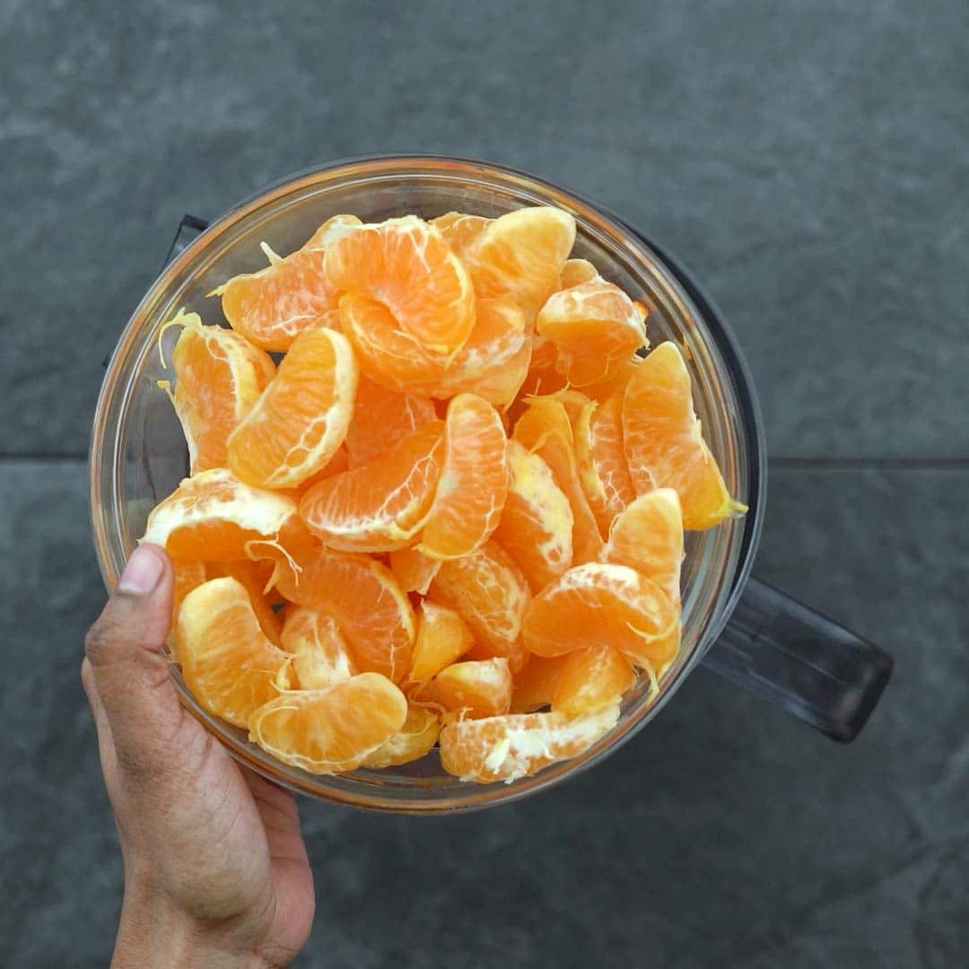 Peeled Oranges in a bowl