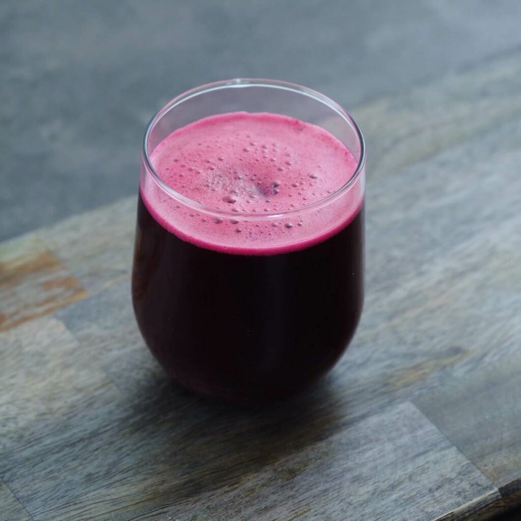 Beetroot Juice served in a glass