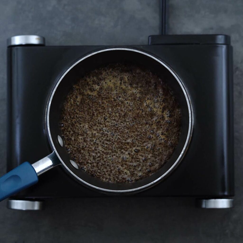 tea brewing in a saucepan